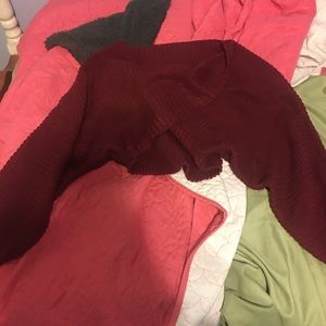 Red crop top sweater